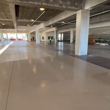 Custom Parking Garage Epoxy surface with our 2 part system