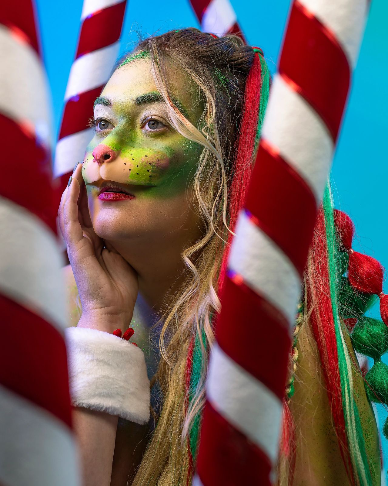 Merry Grinchmas: Makeup Editorial with Model Bethany Sevek