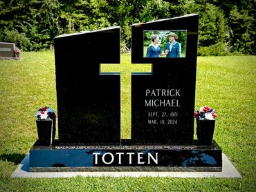 Black Granite cross cut-out 