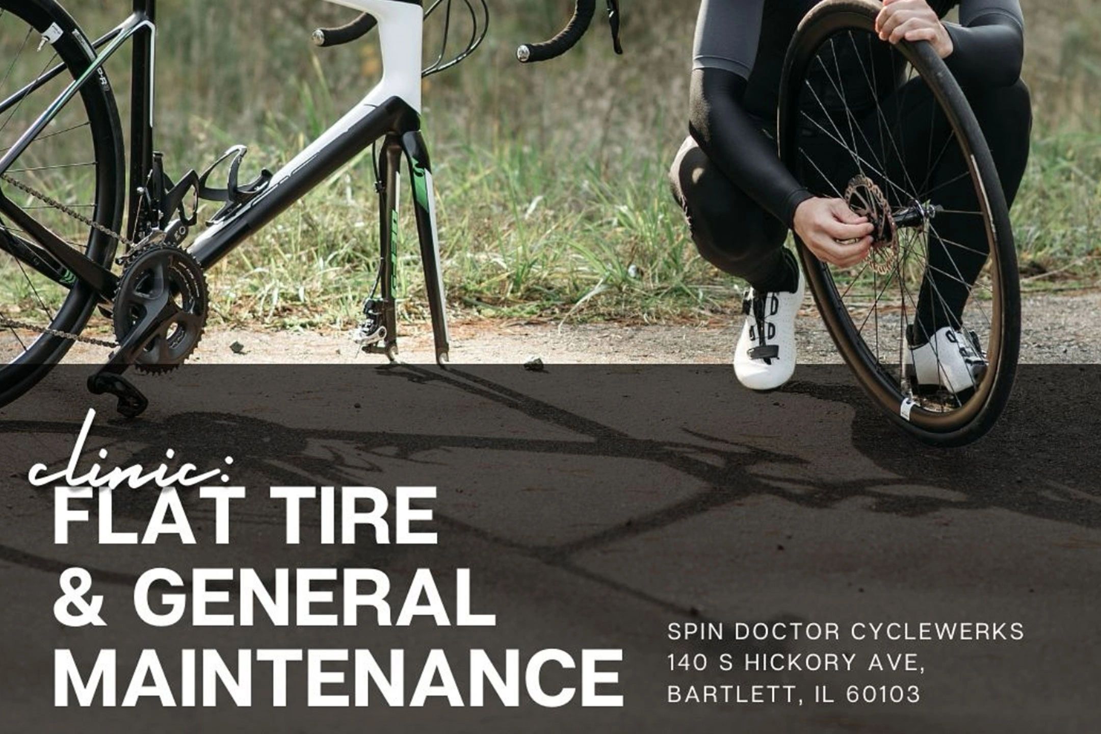 Instruction to change flat bicycle tire