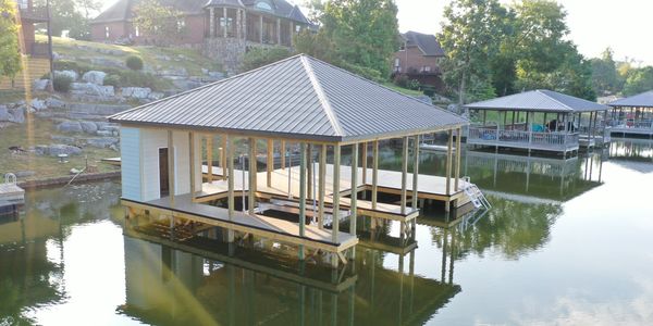 waterfront property, residential dock, fixed docks