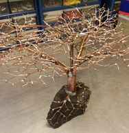Handmade tree from copper wire