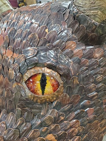 Copper Metal Dragon Head