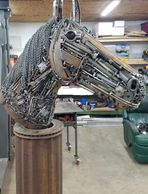 Recycled Scrap Metal Horse Sculpture