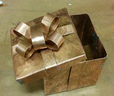 Handmade copper gift box
