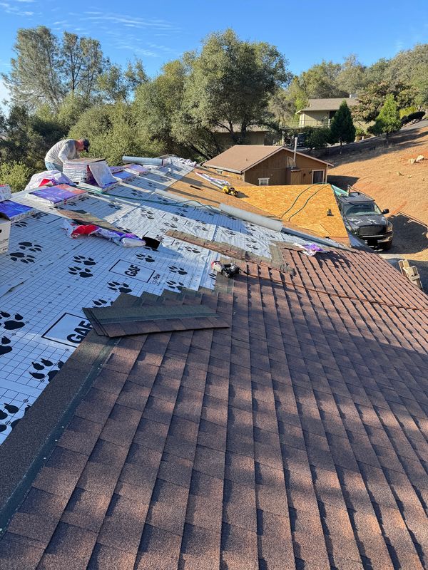Hickory GAF Timberline HDZ RS shingle roof installation in Turlock, CA.
