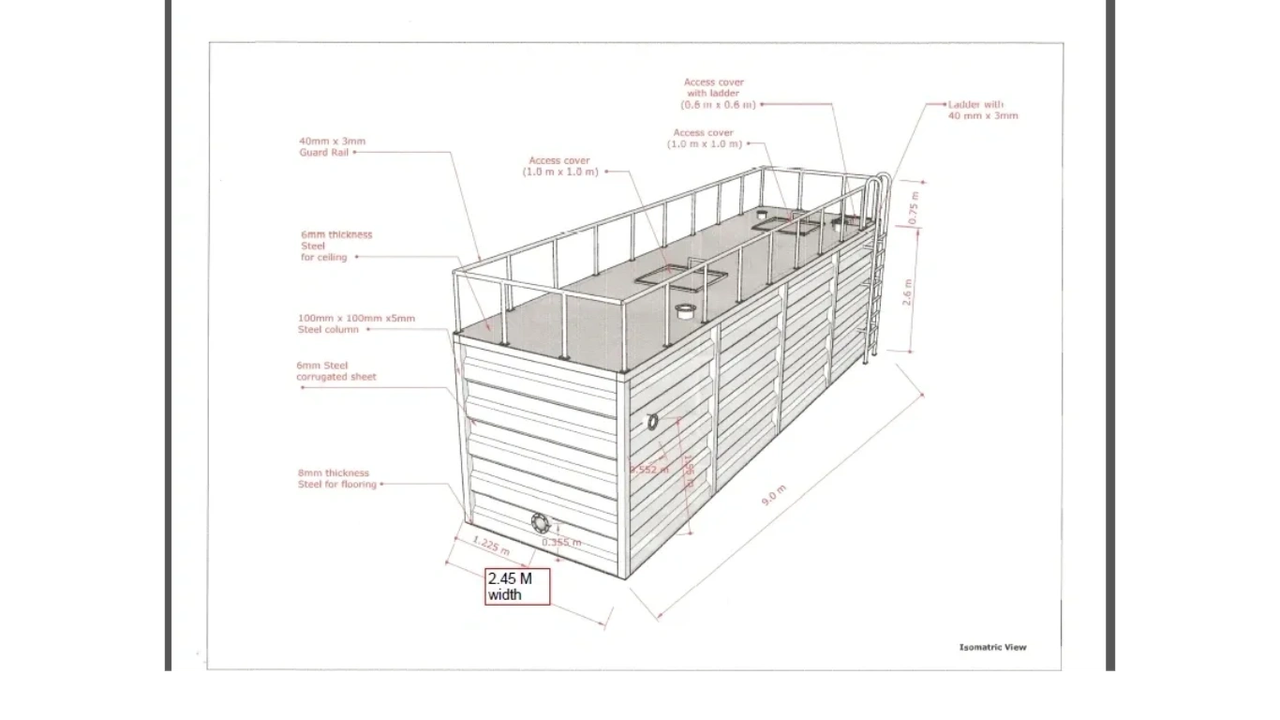 Railroad Water Tank Drawings 400x583
