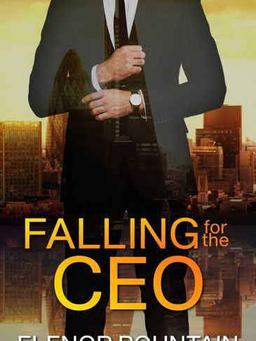 Promotional poster for the movie Falling for the CEO featuring a suited man in front of a cityscape.