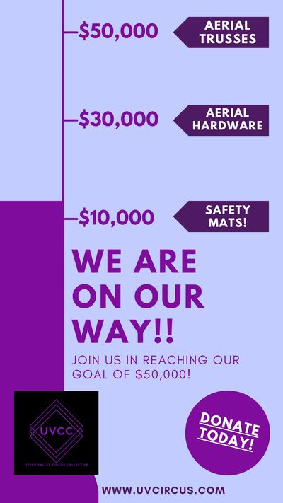 Fundraising goal progress for UVCC aerial equipment.