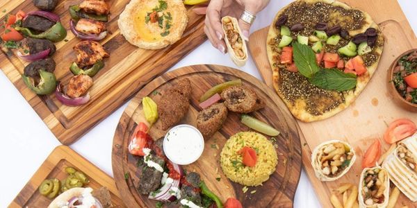 Mixed Grill, Manouche, French Fries, Tabbouleh, Kibbeh, Hummus, Labneh, Vegetables 