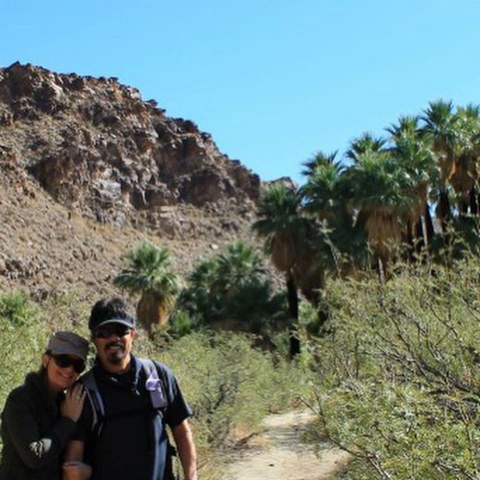 Biljana and Frank at Palm Springs Indian Canyon Trail