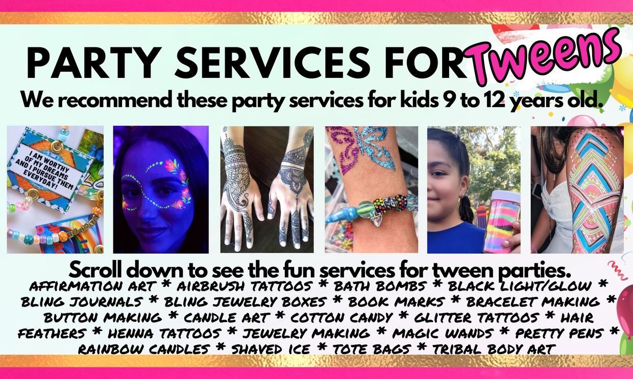 Collage of pics with different tween designs