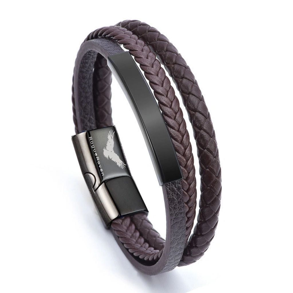 Crafted from rich brown leather - it embodies understated luxury for the discerning man.