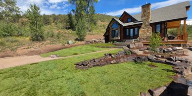 Complete residential landscape installation in Star Valley, Wyoming 