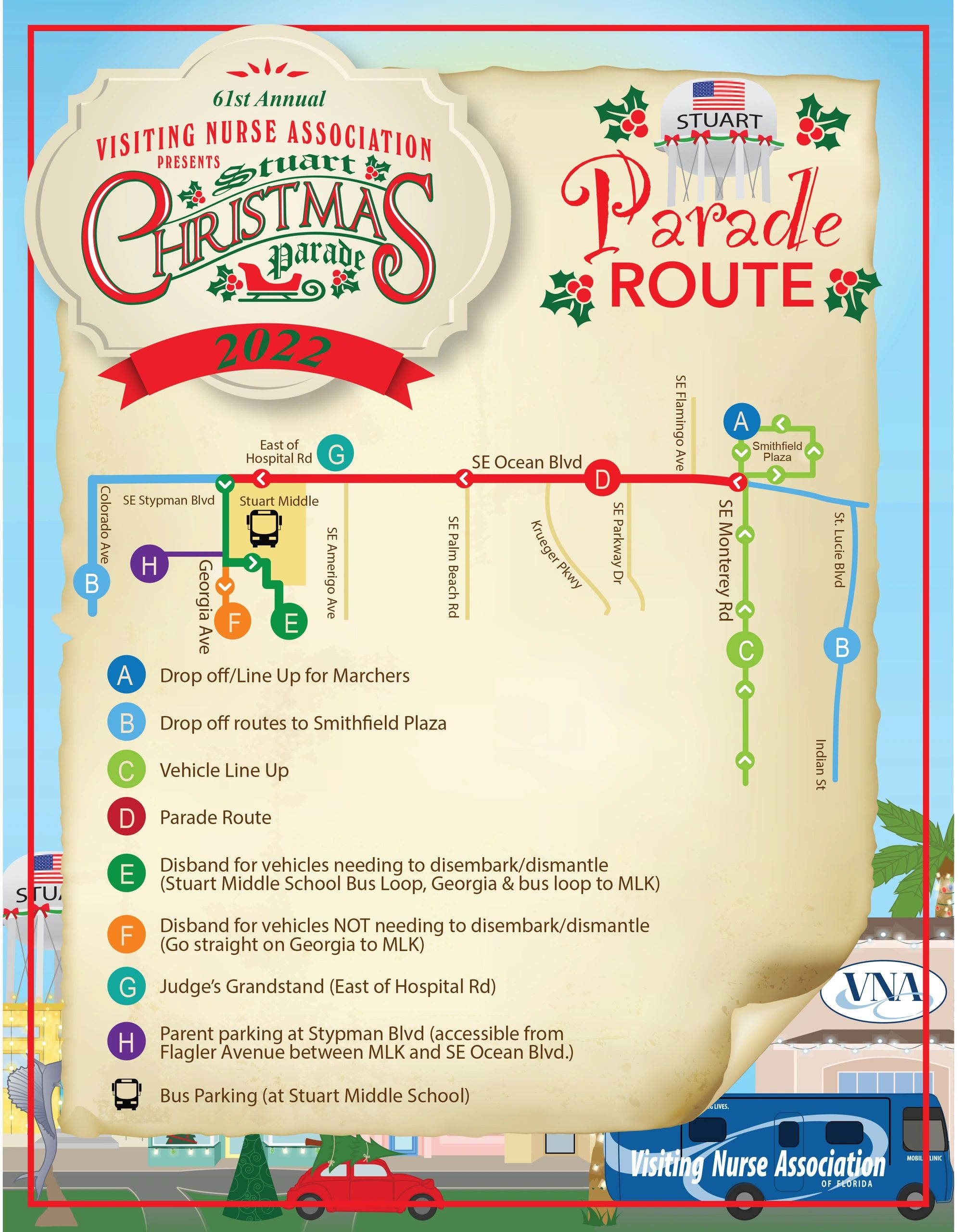 Belleview christmas parade route 2022