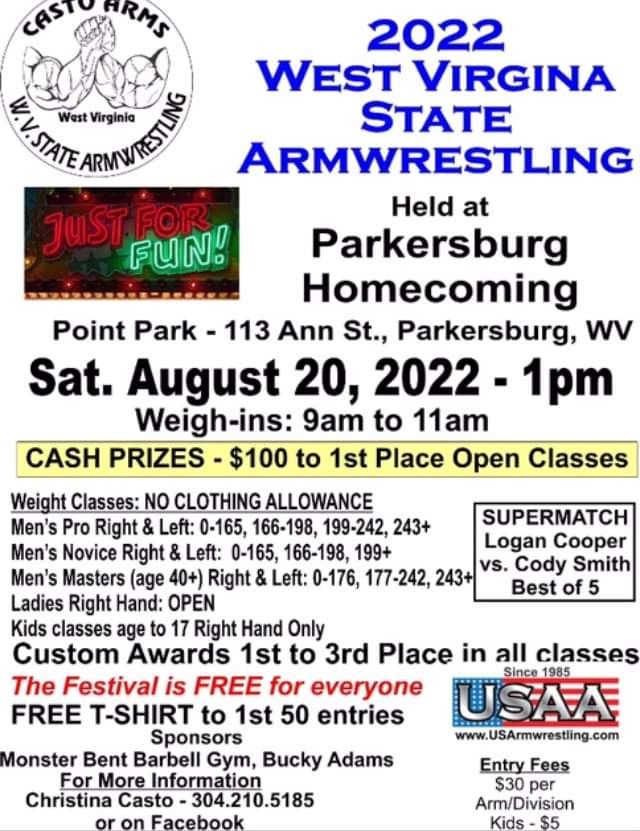 WV State Arm Wrestling Parkersburg