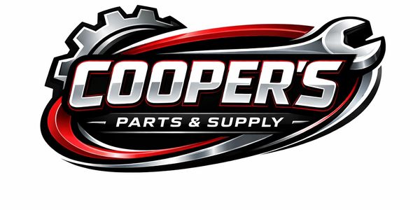 Logo for Cooper's Parts & Supply with gear and wrench graphics.