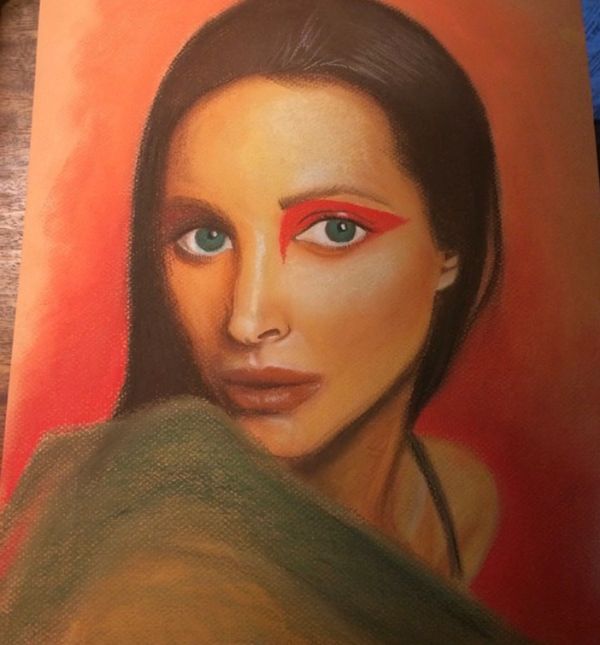 2016 Portrait of Christy Turlington referenced from the Kevyn Aucoin book Face Forward