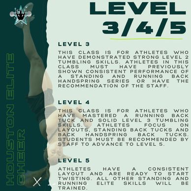 Advanced Tumbling at Houston Elite Cheer