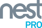 Nest Pro logo with stylized text.