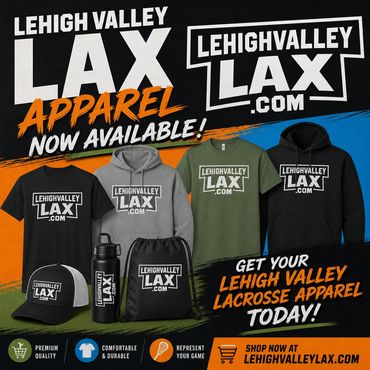 Lehigh Valley LAX lacrosse apparel and accessories.