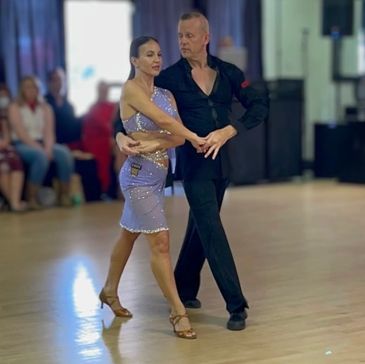 Mr. and Mrs. Thomas on the dance floor