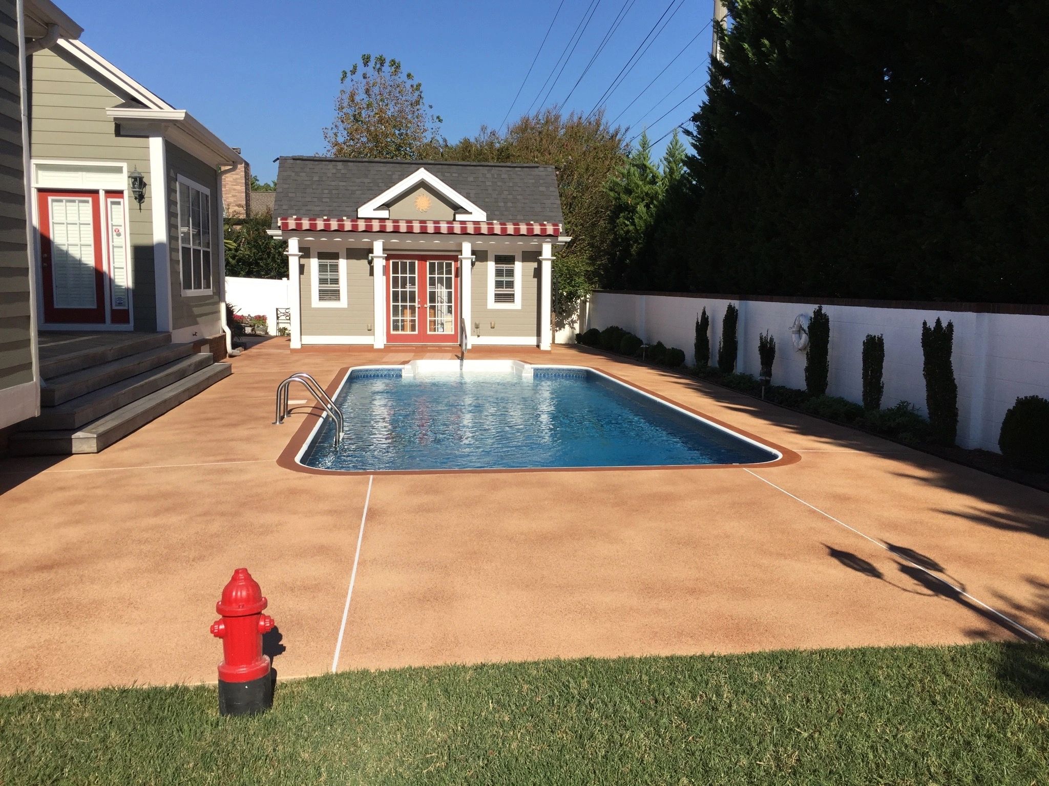 Pool Deck with Waterproofing System