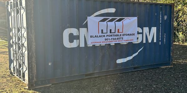 shipping container being used for storage