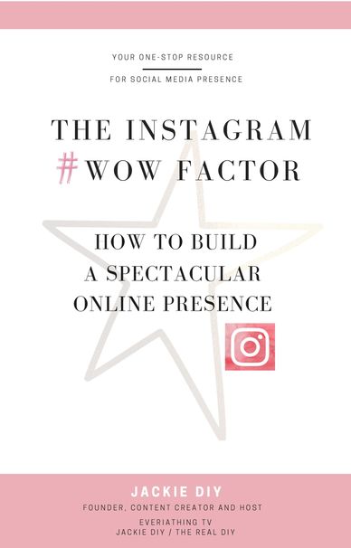 Book cover titled The Instagram #Wow Factor on building online presence.
