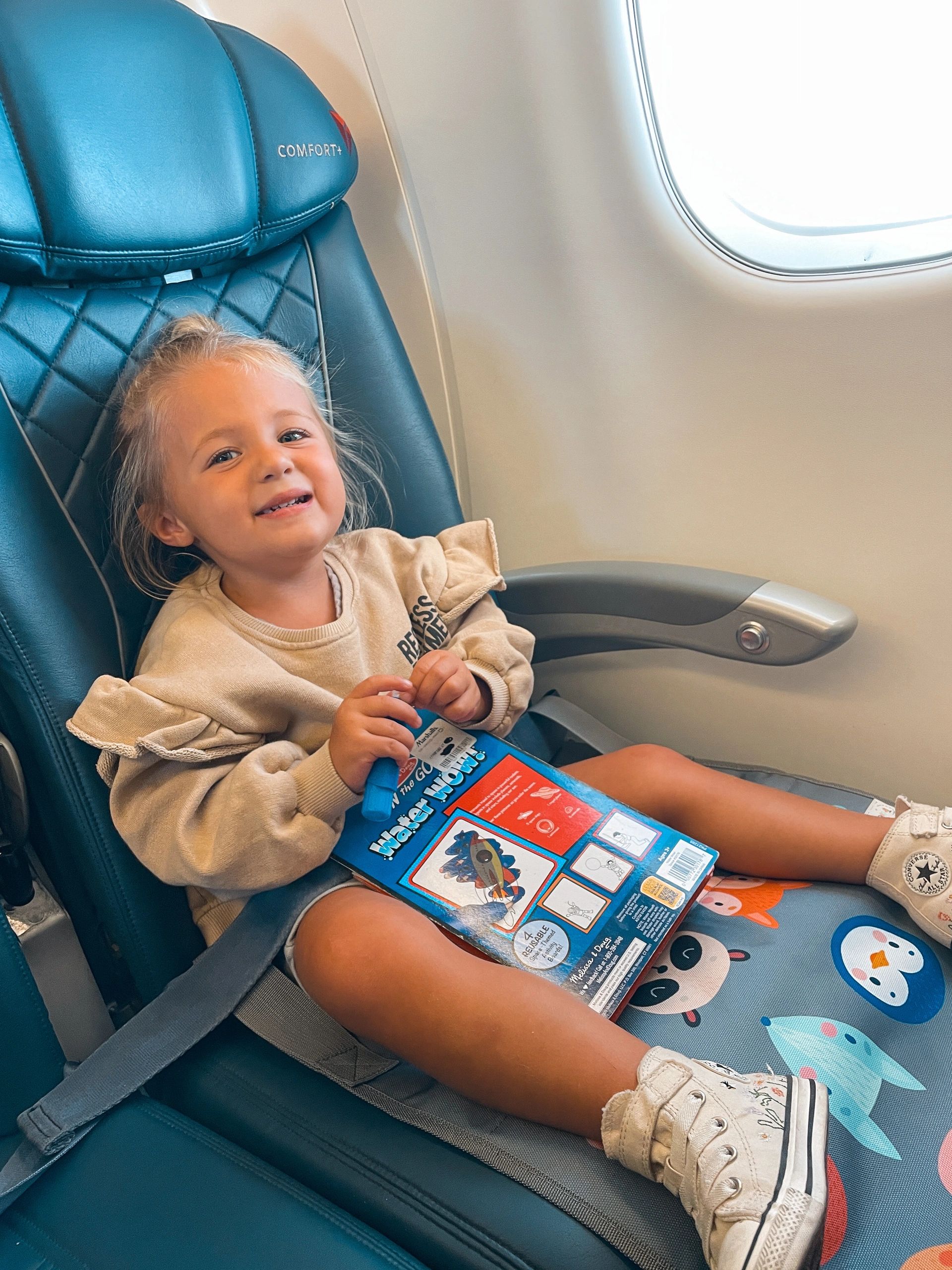 Child Airplane Seat Extenders Inflatable Footrests Bed Boxes