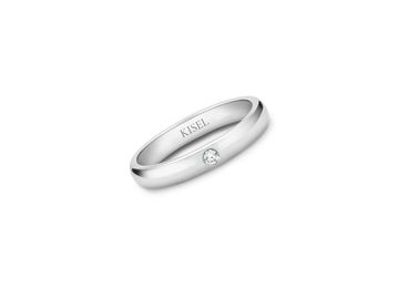 Plain white gold wedding band