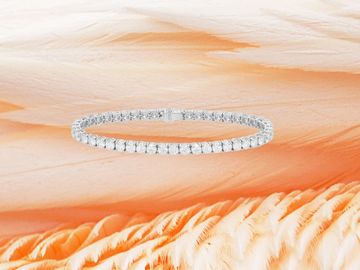 White diamond tennis bracelet.