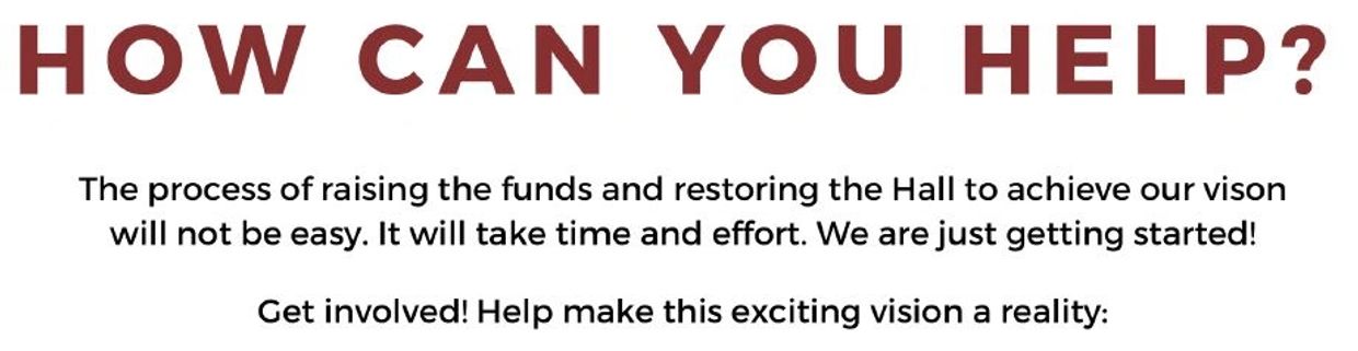 Help save the Sheffield Village Hall