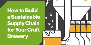 Illustration promoting sustainable supply chains for craft breweries.