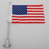 Motorcycle Flag Pole in black or chrome
