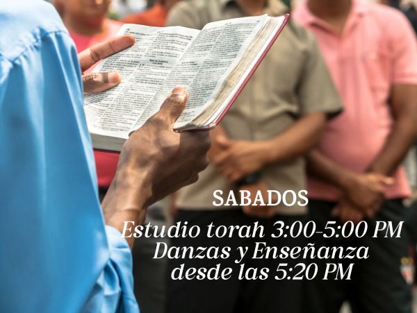 Estudio de torah y danzas los sábados.