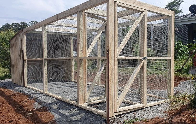 Bird Aviary Double Door 6.4m long x 1.8m wide x 1.8m high