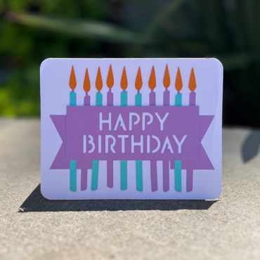 Candle Happy Birthday Card