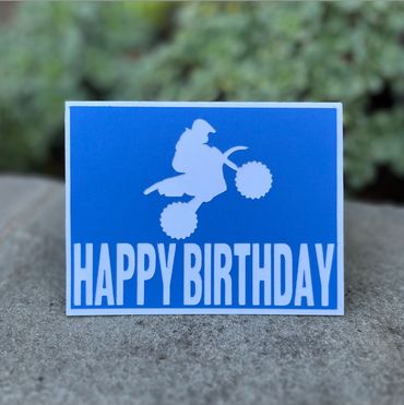 Dirt Bike Birthday Card