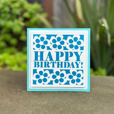 Flowery Happy Birthday Card