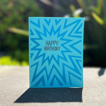 Explosion Happy Birthday Card