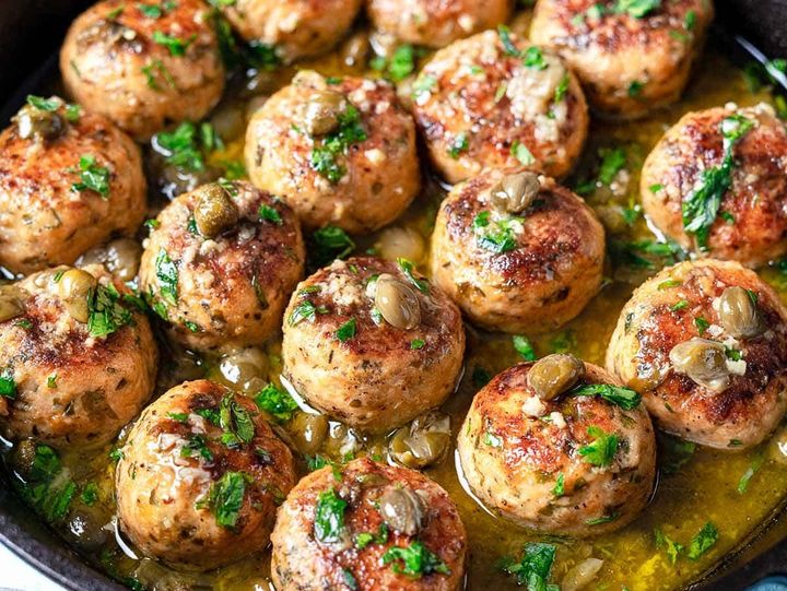 Chicken Piccata Meatballs