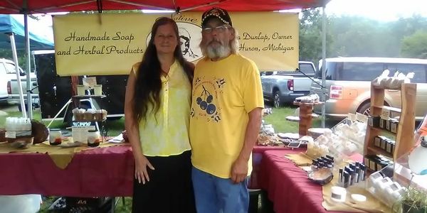 Native Blend LLC's owners at powwow.