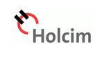 Holcim company logo with stylized red and black design.