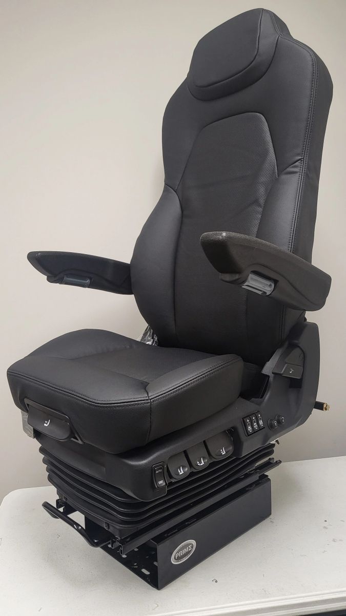 PRIME TC600LBK TRUE GENUINE FULL LEATHER AIR RIDE TRUCK SEAT