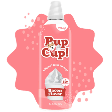 Whipped bacon-flavored treat for dogs in a can.
