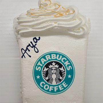 Starbucks Latte for dog birthday for dog birthday party