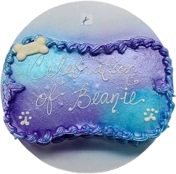 Dog birthday cake for dog birthday party