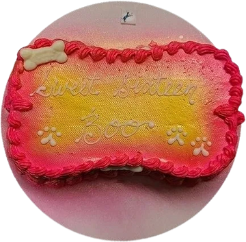 Dog birthday cake for dog birthday party