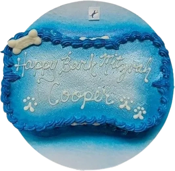 Dog birthday cake for dog birthday party